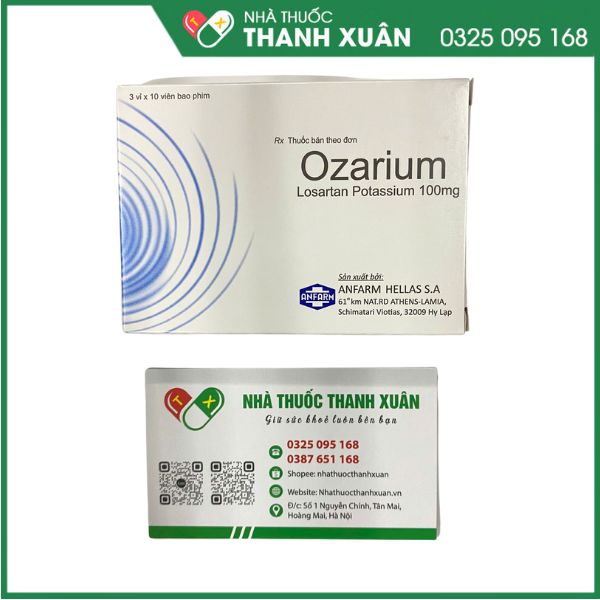 Ozarium 100mg điều trị suy tim, giảm nguy cơ và tử vong tim mạch